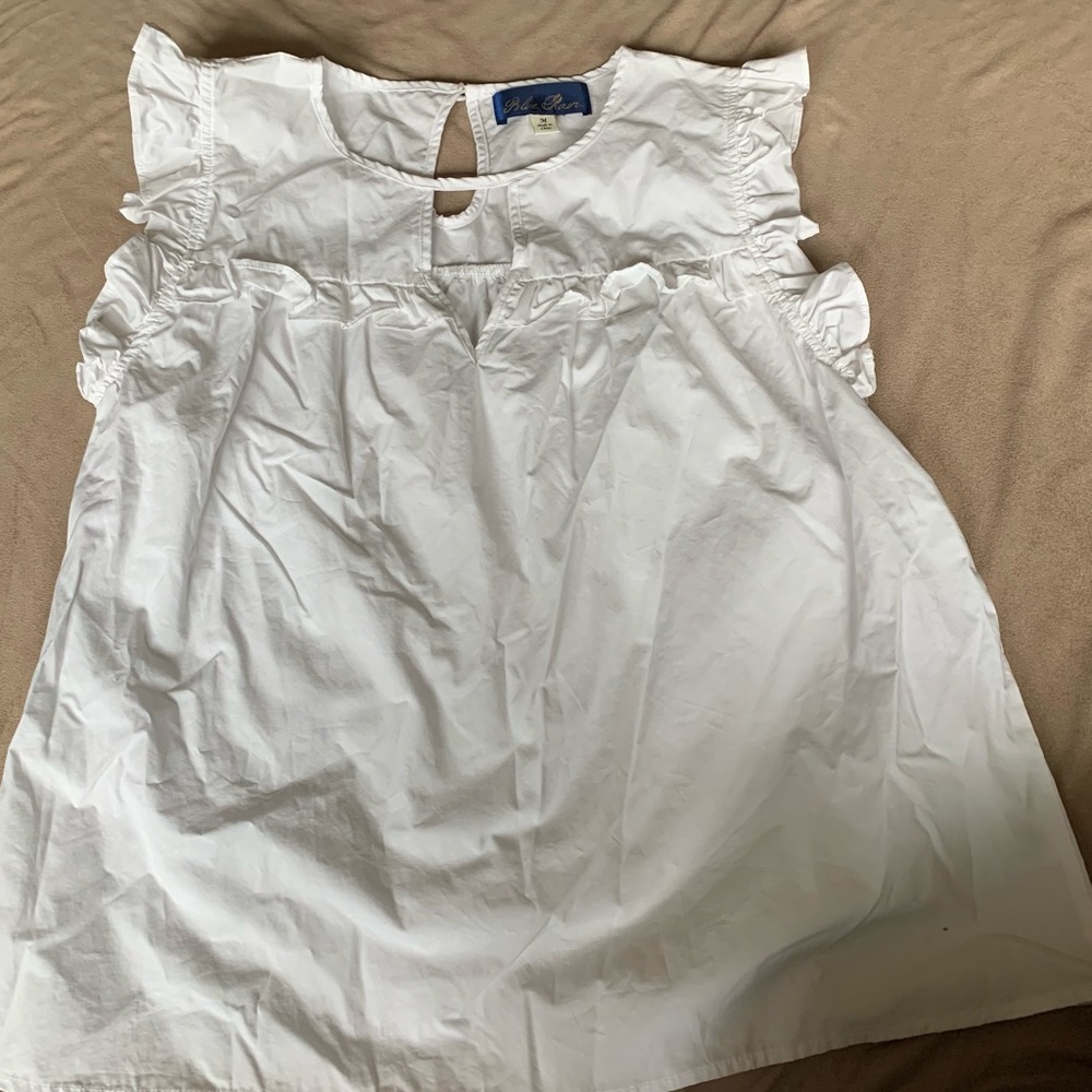 Blue Rain white shirt